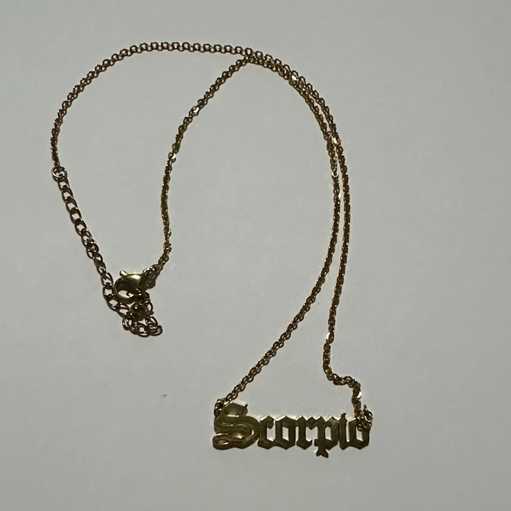 Gold Stainless Steel Scorpio Necklace